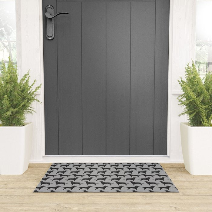 Black Labrador Retriever Dog Silhouette Welcome Mat Gallery Image 3