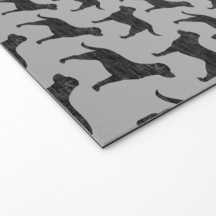 Black Labrador Retriever Dog Silhouette Welcome Mat Gallery Image 2