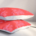 Preppy Pink and Red Bold Botanical Cottage Floral Pattern Pillow Sham Gallery Image 3
