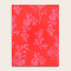 Preppy Pink and Red Bold Botanical Cottage Floral Pattern Notebook Gallery Image 4