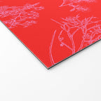 Preppy Pink and Red Bold Botanical Cottage Floral Pattern Welcome Mat Gallery Image 2