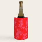 Preppy Pink and Red Bold Botanical Cottage Floral Pattern Wine Chiller Gallery Image 1
