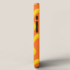 La Banane - Banana fruit market poster on aqua and pink and orange iPhone Case Gallery Image 2