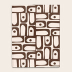 Mid Century Modern Piquet Abstract Multi Pattern in 70s Dark Brown and Beige Notebook Gallery Image 4