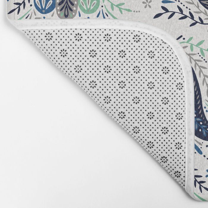 Hamsa Hand - Navy Palette Bath Mat Gallery Image 2