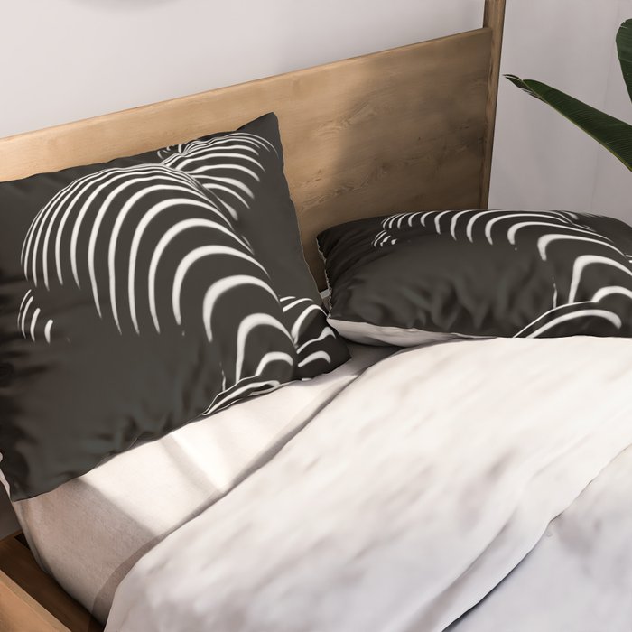 0774-AR BBW Sensual Legs Hips and Ass of a Large Woman Big Beautiful Art Nude Black and White Pillow Sham Gallery Image 2