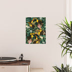 Floral and Birds Vintage Garden Night II Poster Gallery Image 2