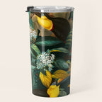Floral and Birds Vintage Garden Night II Travel Mug Gallery Image 3