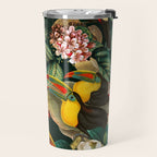 Floral and Birds Vintage Garden Night II Travel Mug Gallery Image 2