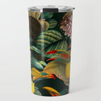 Floral and Birds Vintage Garden Night II Travel Mug Gallery Image 1