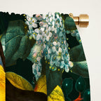 Floral and Birds Vintage Garden Night II Window Curtain Gallery Image 2