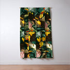 Floral and Birds Vintage Garden Night II Window Curtain Gallery Image 3