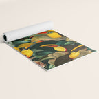 Floral and Birds Vintage Garden Night II Yoga Mat Gallery Image 2