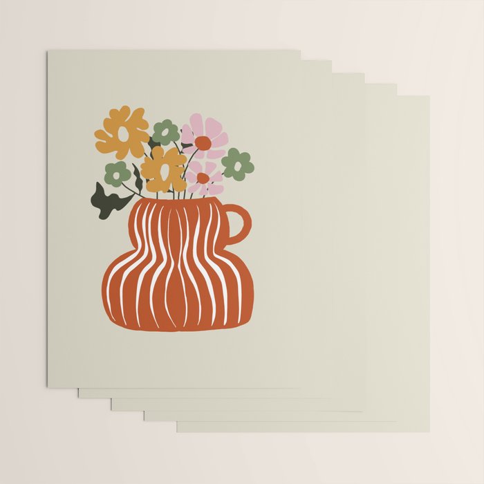 Daisy Jar Wrapping Paper Gallery Image 3