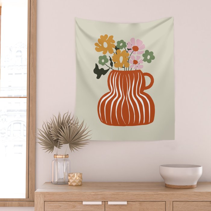 Daisy Jar Wall Tapestry Gallery Image 2