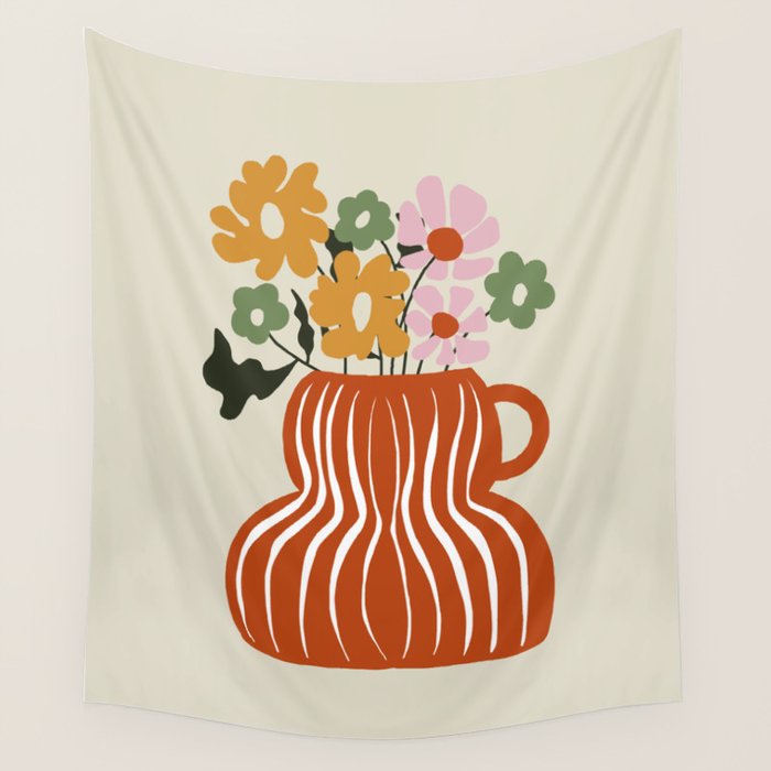 Daisy Jar Wall Tapestry Gallery Image 4