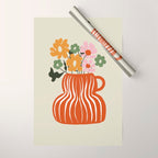 Daisy Jar Wrapping Paper Gallery Image 1