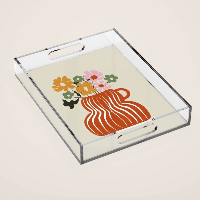 Daisy Jar Acrylic Tray Gallery Image 1