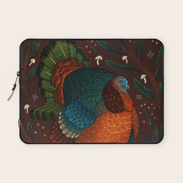 Thanksgiving Pine Turkey Laptop Sleeve Gallery Image 1