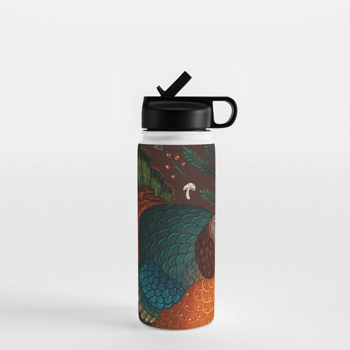 Thanksgiving Pine Turkey Water Bottle Gallery Image 1