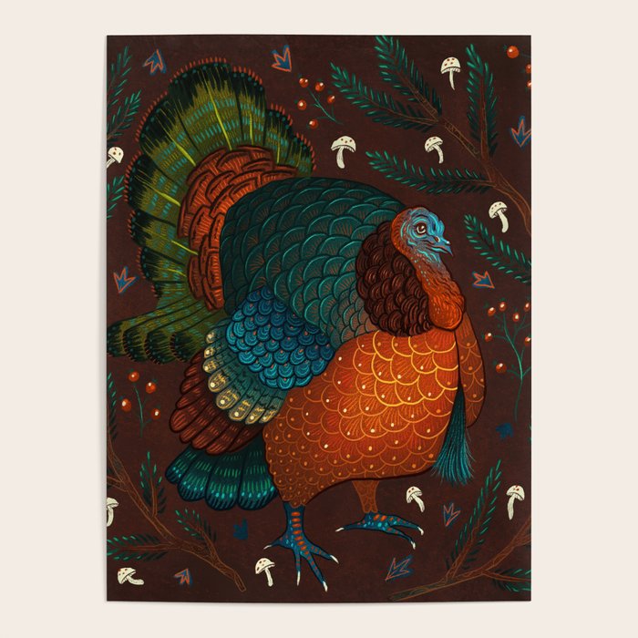 Thanksgiving Pine Turkey Poster Gallery Image 4