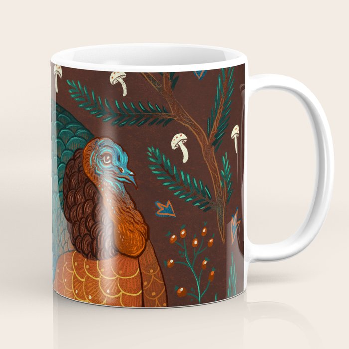 Thanksgiving Pine Turkey Coffee Mug Gallery Image 1