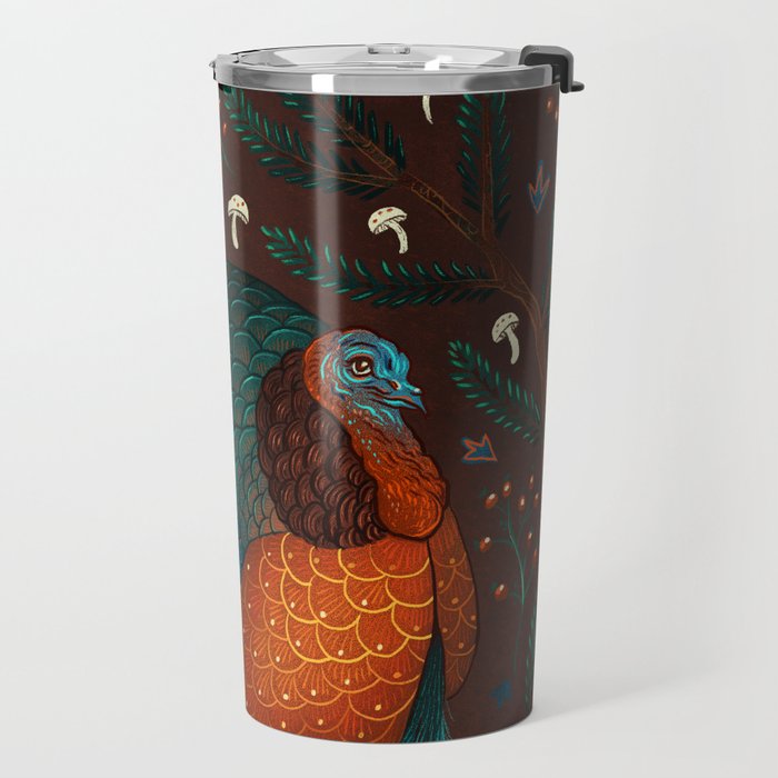 Thanksgiving Pine Turkey Travel Mug Gallery Image 2
