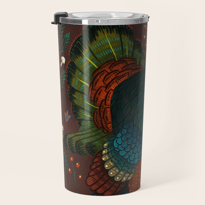 Thanksgiving Pine Turkey Travel Mug Gallery Image 3