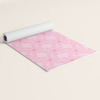 Pink Floral 70s Style Groovy Flowers Yoga Mat Gallery Image 2