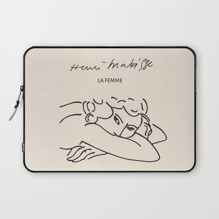Henri Matisse 'La Femme' Female Nude Figurative Line Art Laptop Sleeve Gallery Image 1