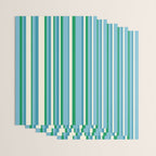 Classic Stripes XXVII - Beachy Blue and Green Wrapping Paper Gallery Image 3