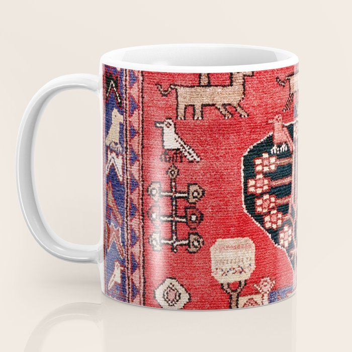 Antique Animal & Bird Persian Rug Print Coffee Mug Gallery Image 3