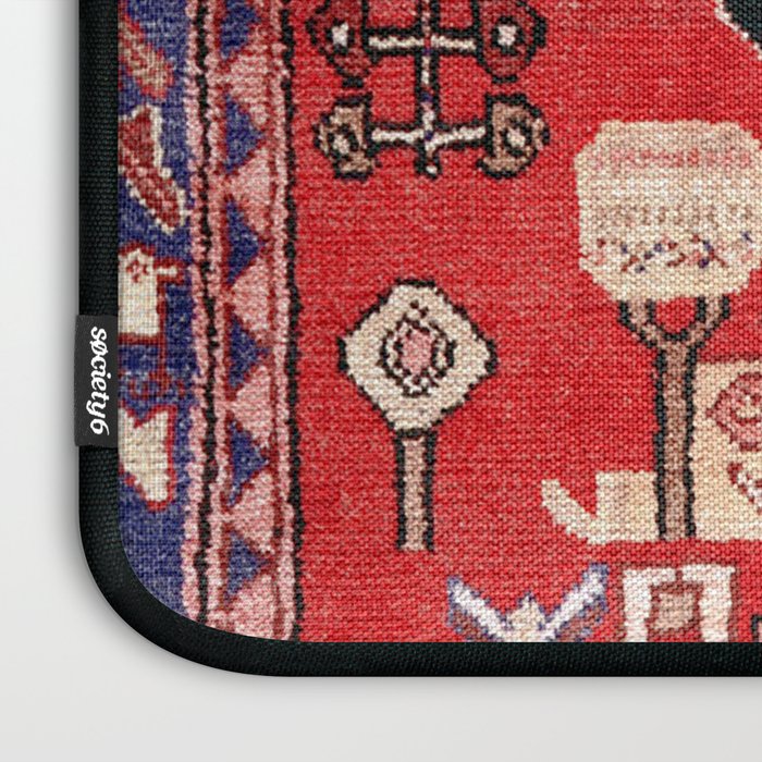 Antique Animal & Bird Persian Rug Print Laptop Sleeve Gallery Image 3