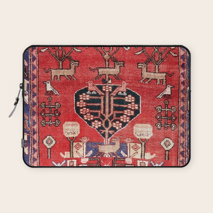 Antique Animal & Bird Persian Rug Print Laptop Sleeve Gallery Image 1
