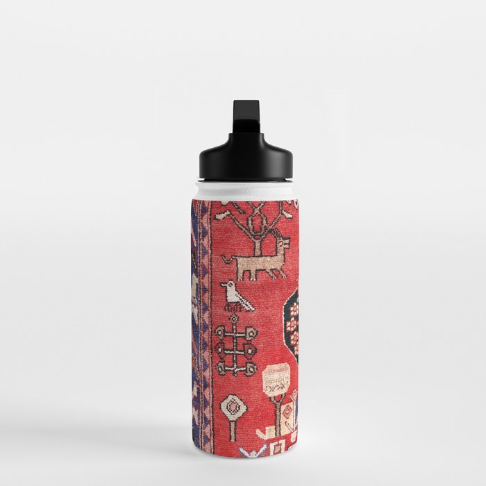 Antique Animal & Bird Persian Rug Print Water Bottle Gallery Image 3