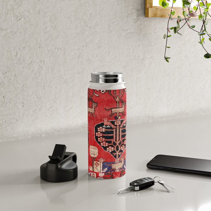 Antique Animal & Bird Persian Rug Print Water Bottle Gallery Image 4