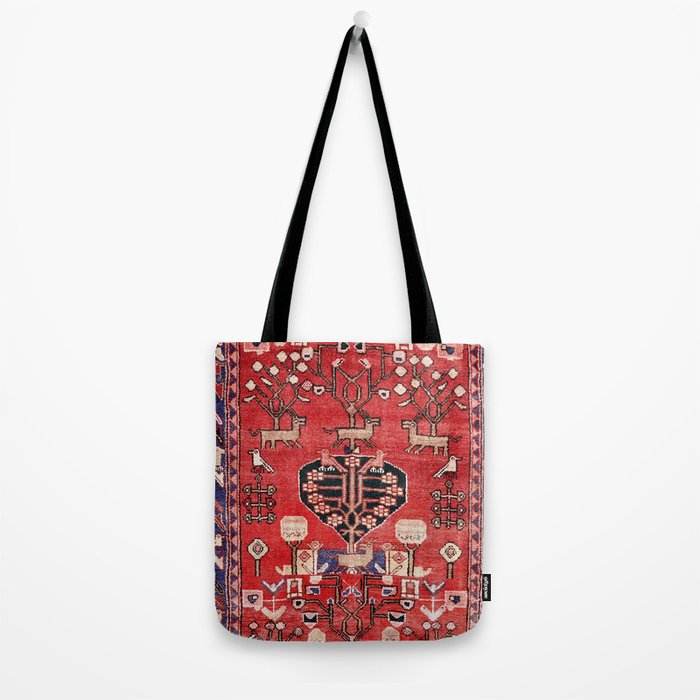 Antique Animal & Bird Persian Rug Print Tote Bag Gallery Image 2