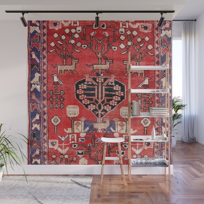 Antique Animal & Bird Persian Rug Print Wall Mural Gallery Image 1