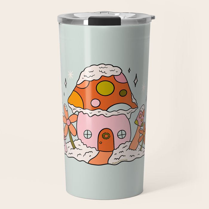 Mushroom Cottage Travel Mug Gallery Image 1