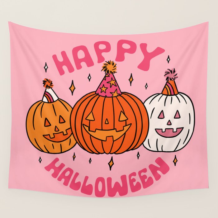 Happy Halloween Party Wall Tapestry Gallery Image 4