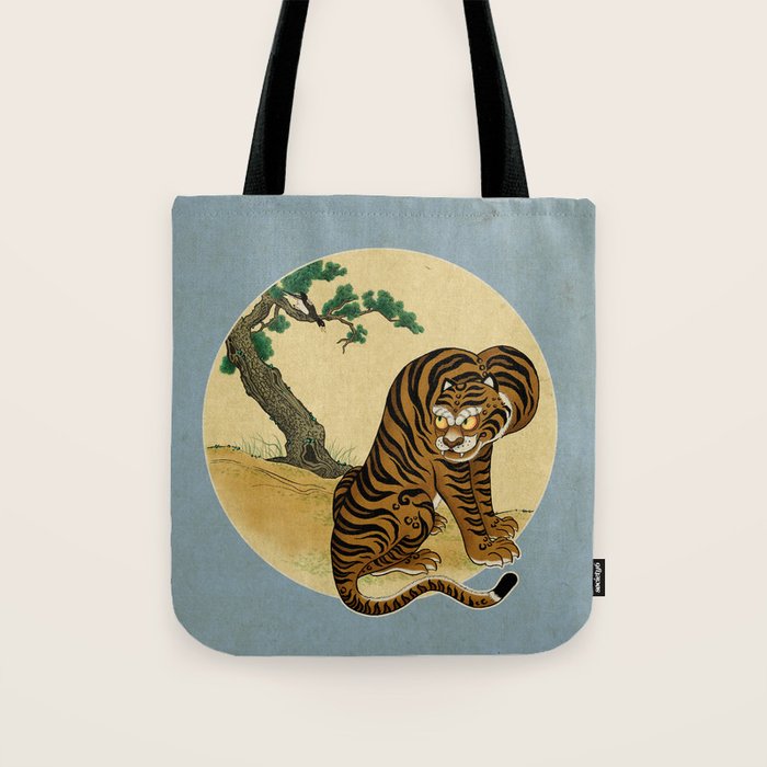 Tiger with magpie type-C : Minhwa-Korean traditional/folk art Tote Bag Gallery Image 1