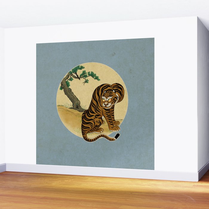 Tiger with magpie type-C : Minhwa-Korean traditional/folk art Wall Mural Gallery Image 2