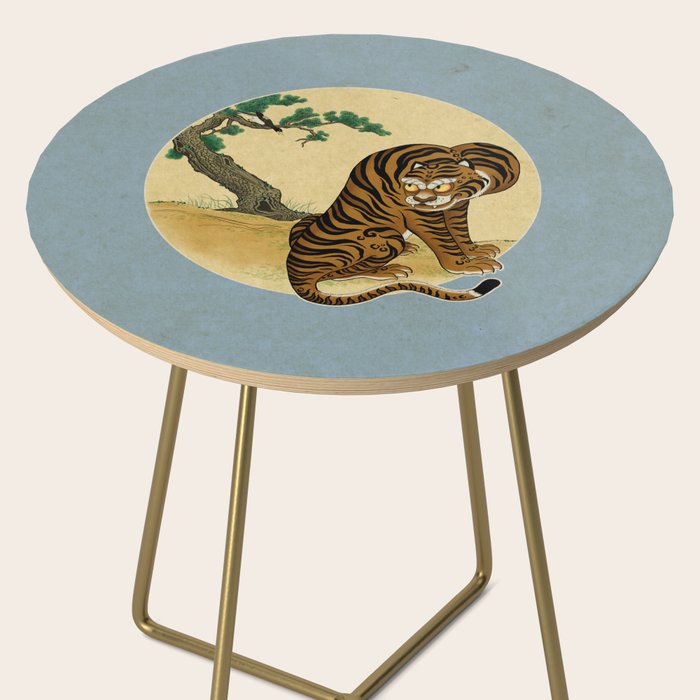 Tiger with magpie type-C : Minhwa-Korean traditional/folk art Side Table Gallery Image 2