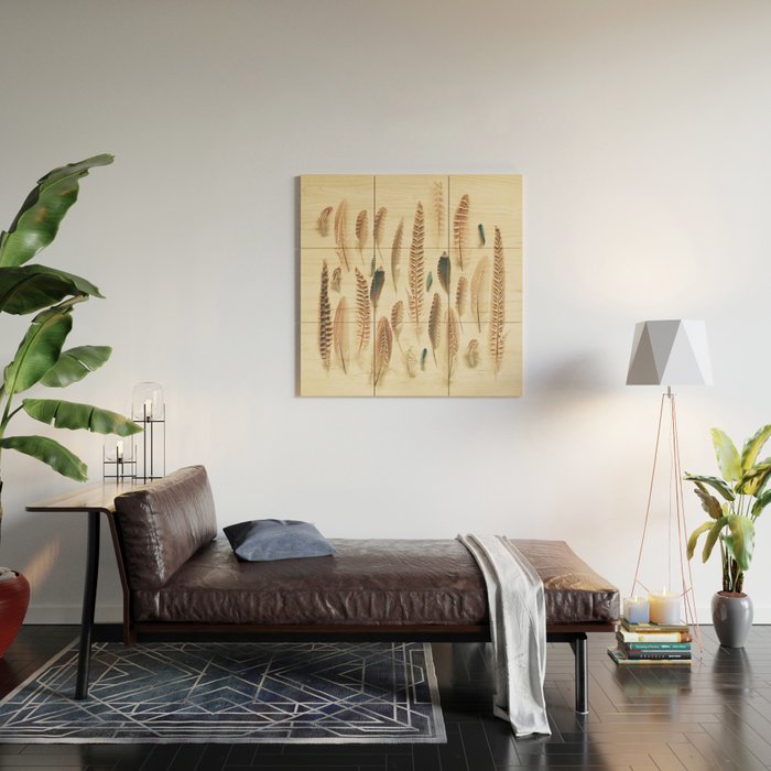 Found Feathers Wood Wall Art Gallery Image 2
