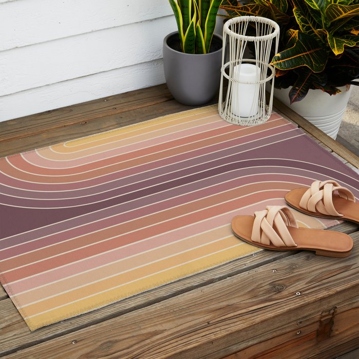 Gradient Curvature I Outdoor Rug Gallery Image 2