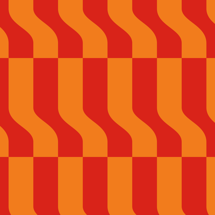 Irregular Squiggly Stripes pattern red and orange  Coffee Mug Gallery Image 2