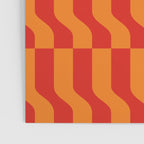 Irregular Squiggly Stripes pattern red and orange  Poster Gallery Image 3