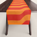Irregular Squiggly Stripes pattern red and orange  Table Runner Gallery Image 1
