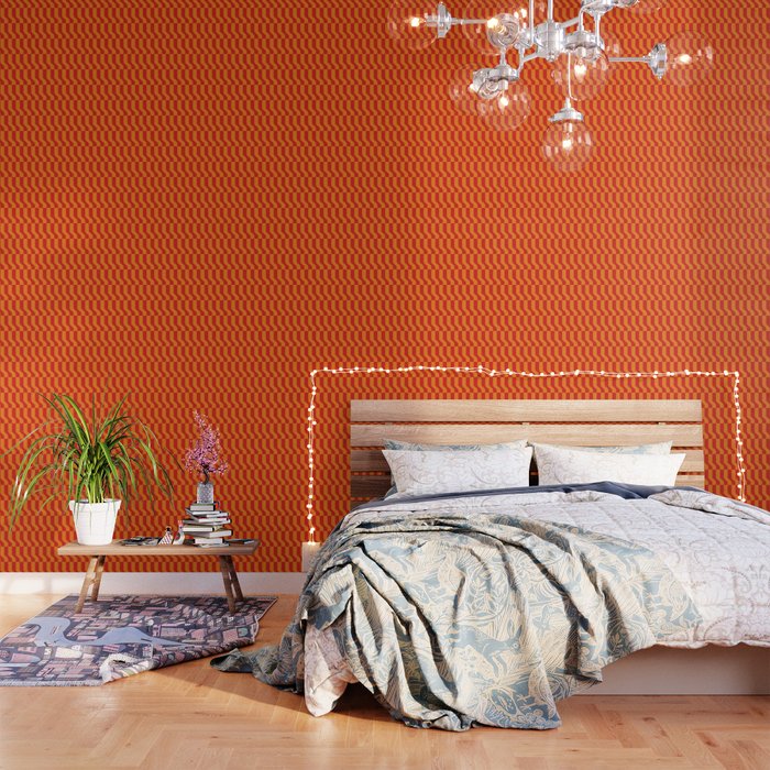 Irregular Squiggly Stripes pattern red and orange  Wallpaper Gallery Image 3
