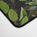 Vintage & Shabby Chic - vintage botanical wildflowers and berries on black Desk Mat Gallery Image 4